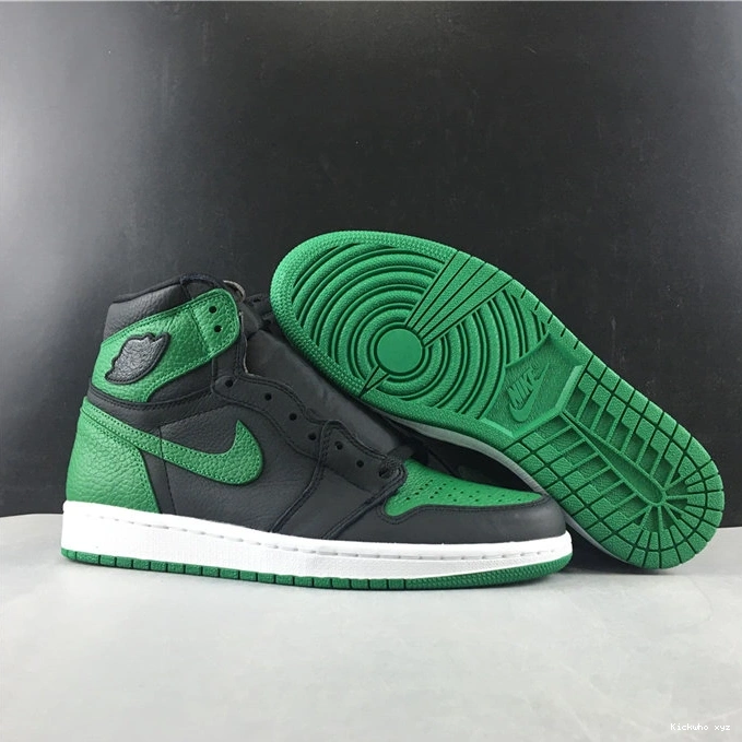 3775 555088- Pine Green Refined Retro Black Jordan1 1013